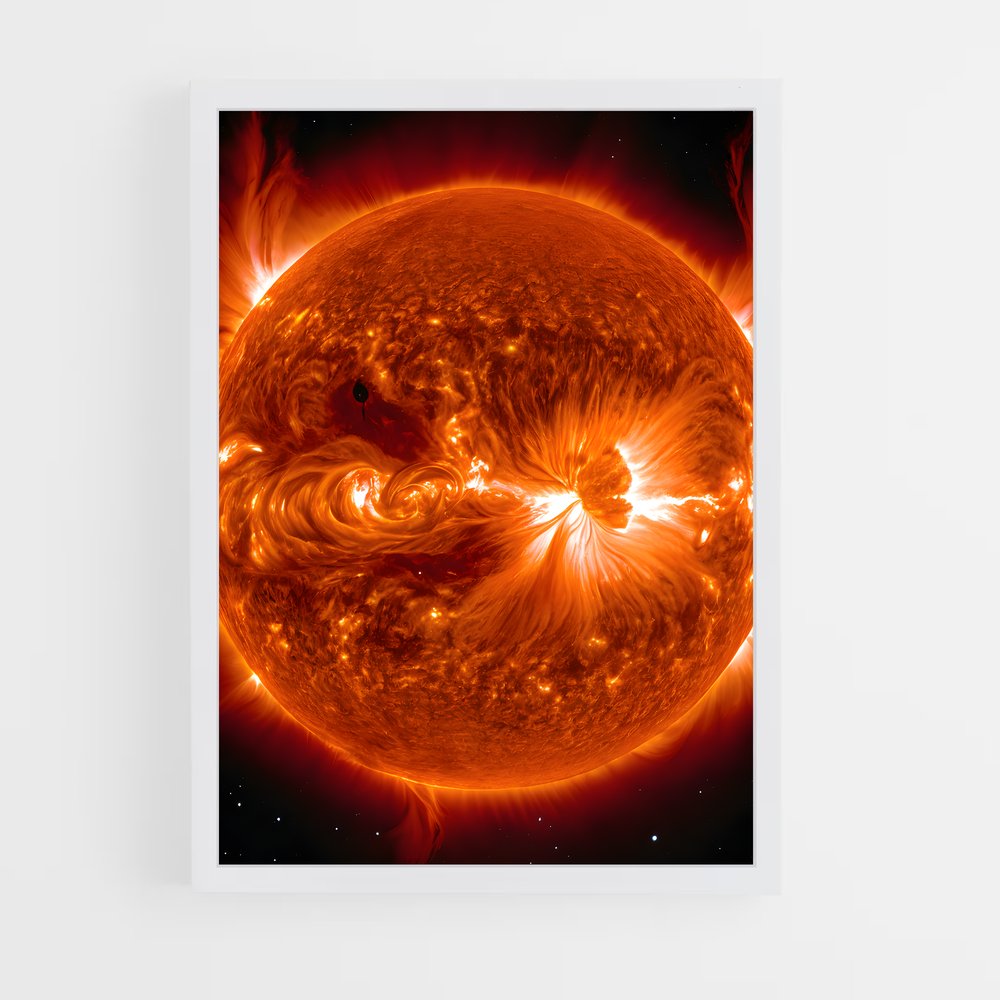 Poster Éblouissante Éruption Solaire – affiche Système solaire (vue 3)